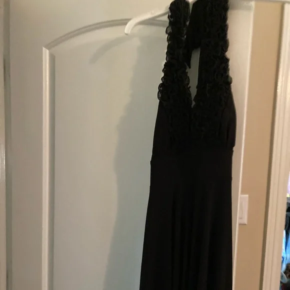 chinese dress ladies Women's Black Lace Ruffle Dress main image 1